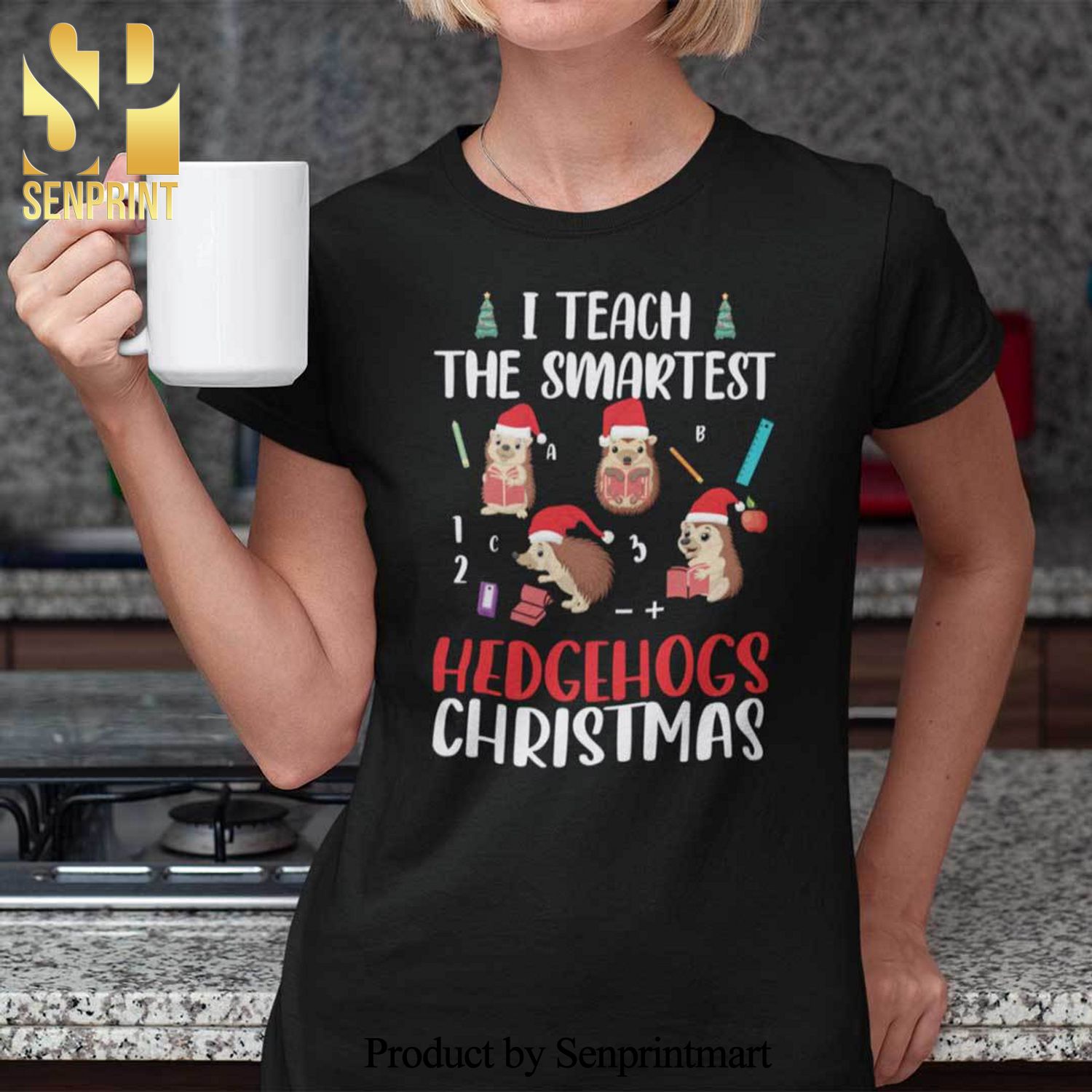 Hedgehog Christmas Gifts Shirt I Teach The Smartest Hedgehog Christmas