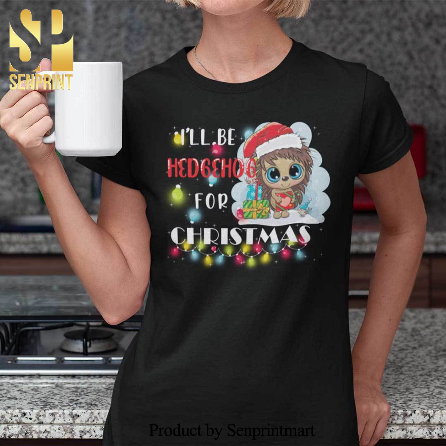 Hedgehog Christmas Gifts Shirt I’ll Be Hedgehog For Christmas