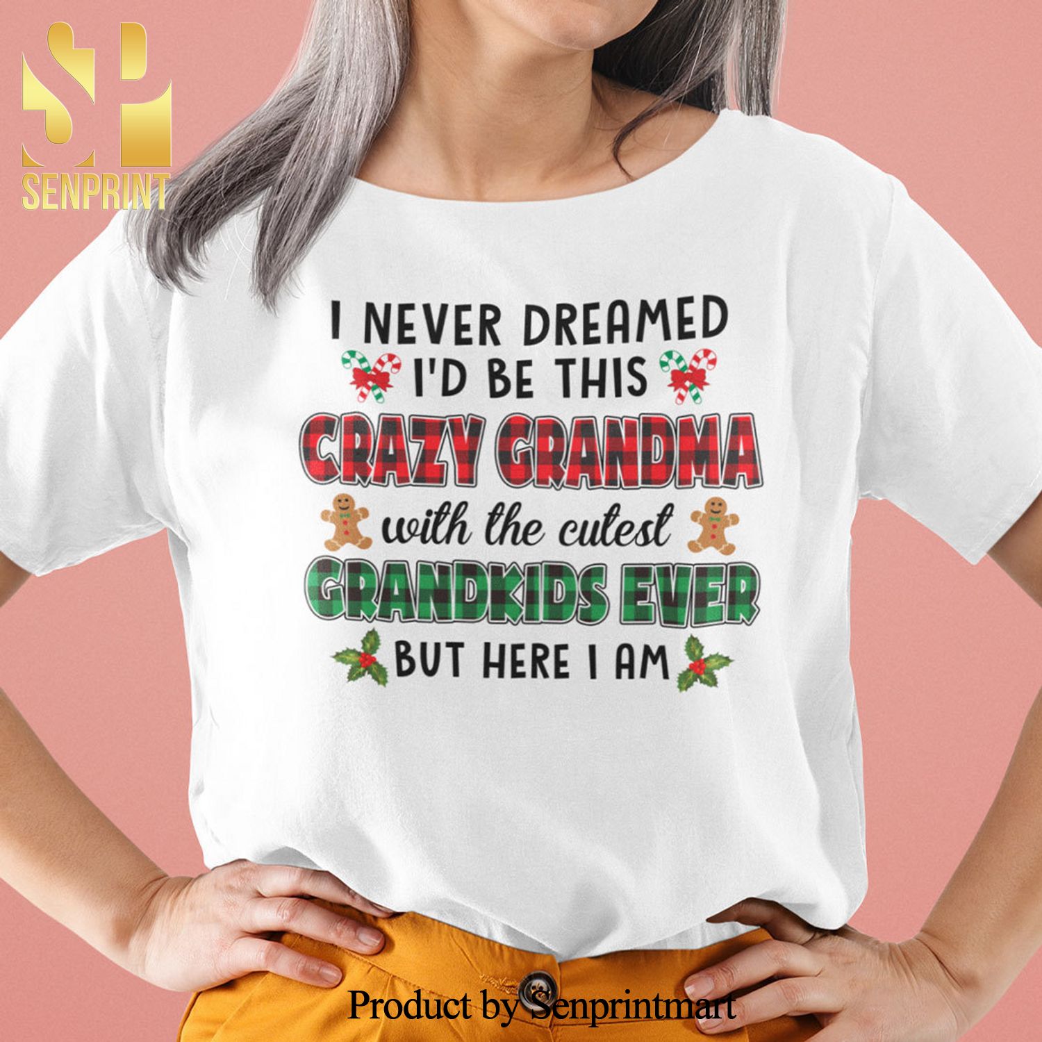 I Never Dreamed I’d Be This Crazy Grandma Christmas Gifts Shirt Merry Christmas