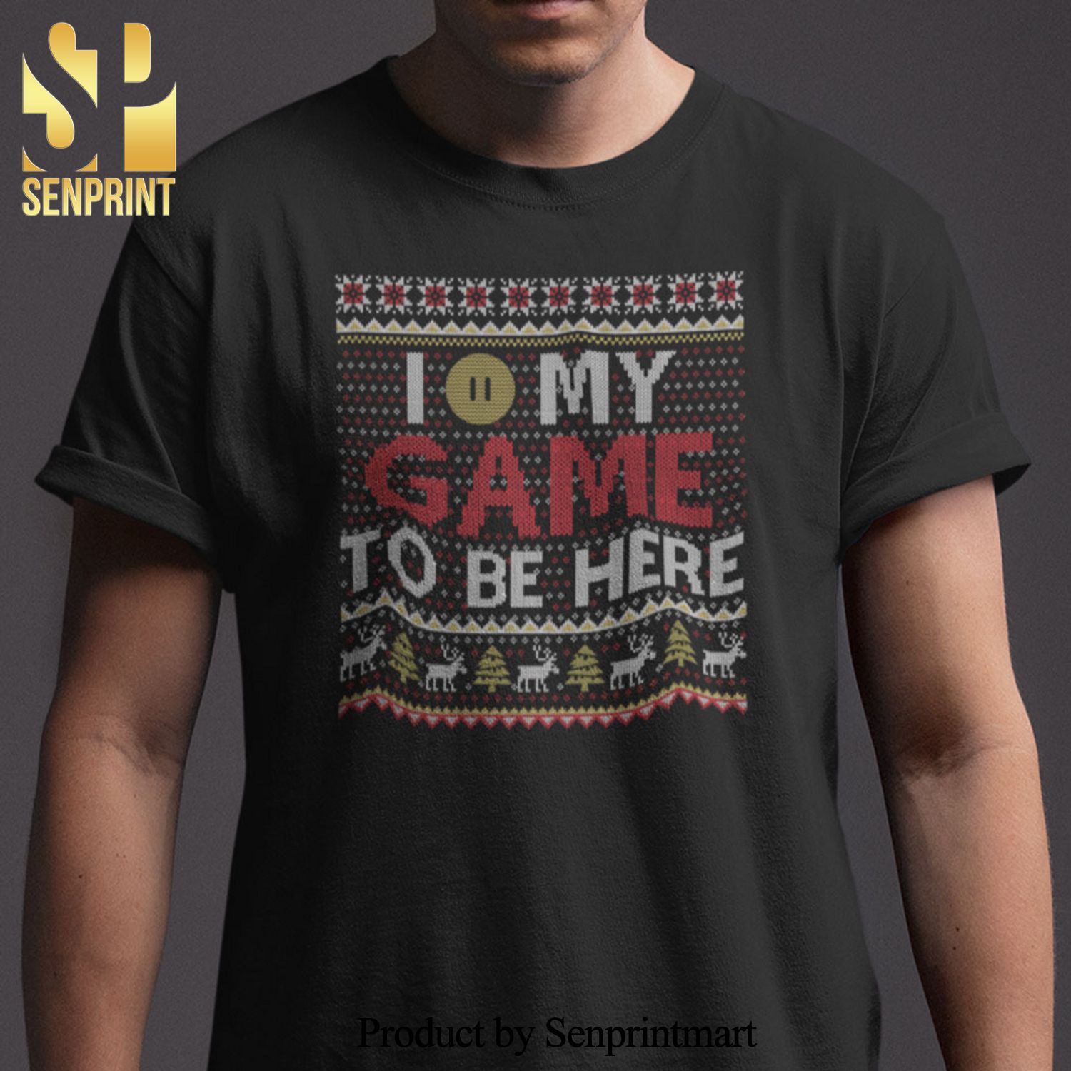 I Paused My Game To Be Here Christmas Gifts Shirt Ugly Christmas Tee