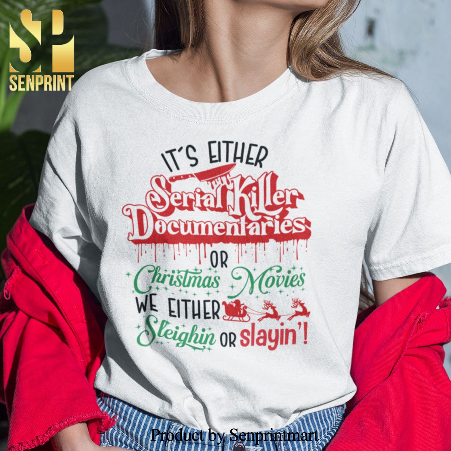 It’s Either Serial Killer Documentaries Or Christmas Movies Christmas Gifts Shirt