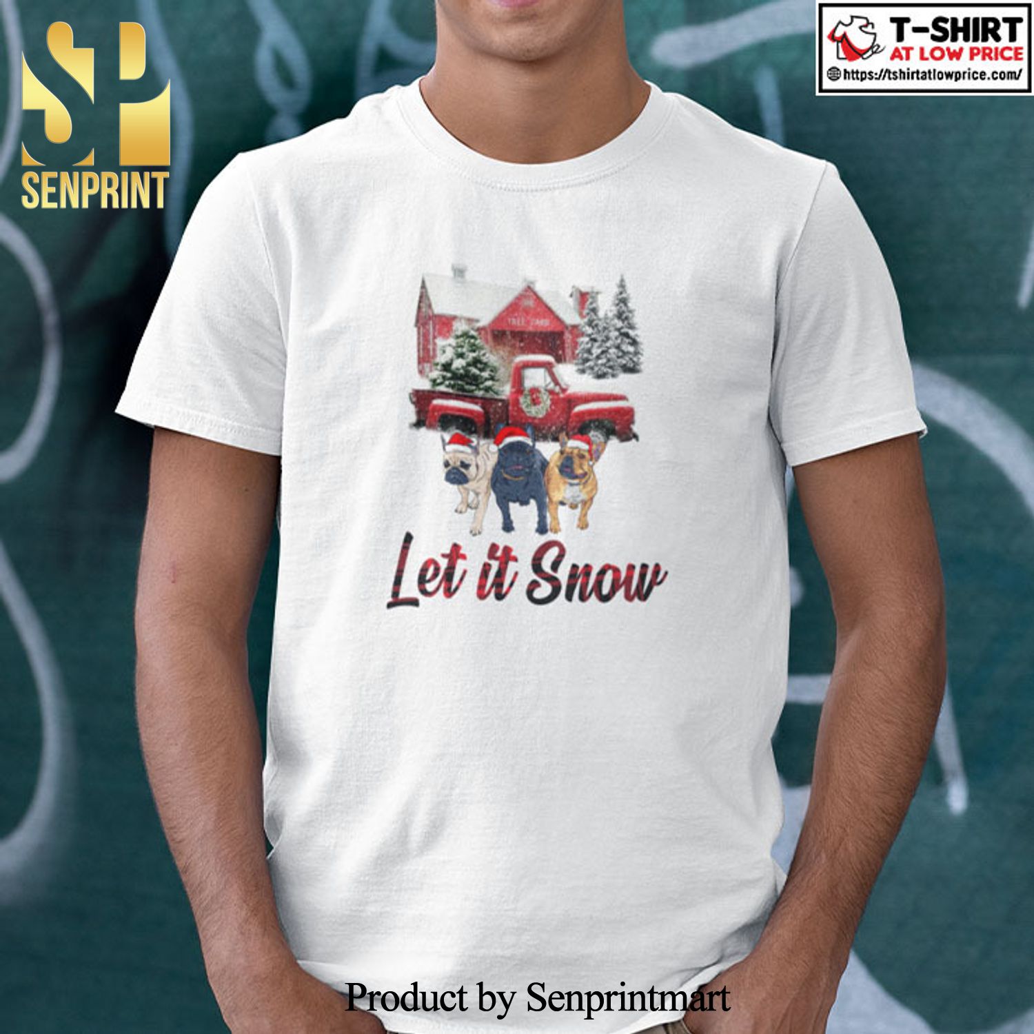 Let It Snow French Bulldog Christmas Gifts Shirts