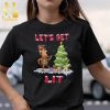 Let’s Get LiGifts Shirt Red Buffalo Plaid Reindeer