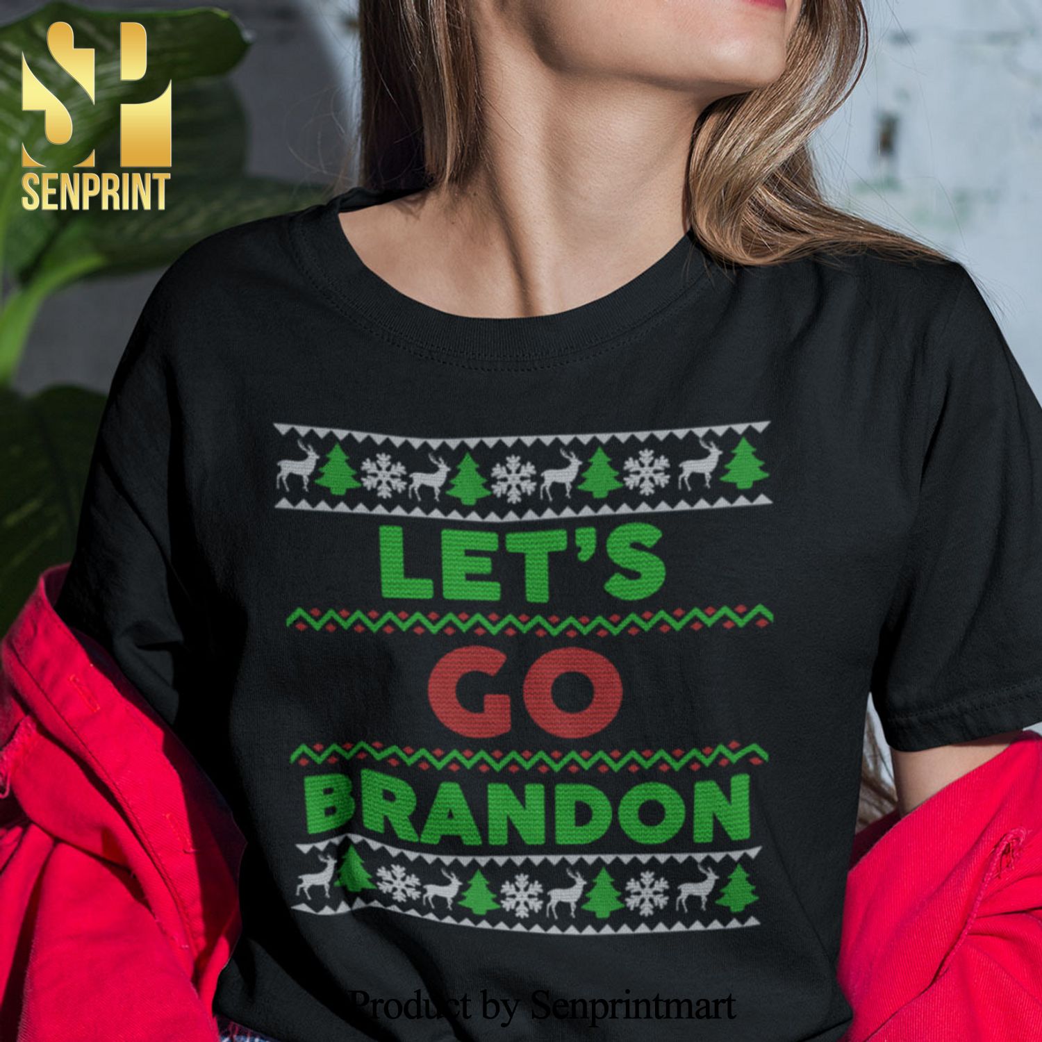 Let’s Go Brandon Christmas Gifts Shirt Anti Biden Merry Christmas