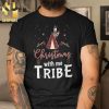 Love Christmas With My Tribe Christmas Gifts Shirt Native American Indian Headdress