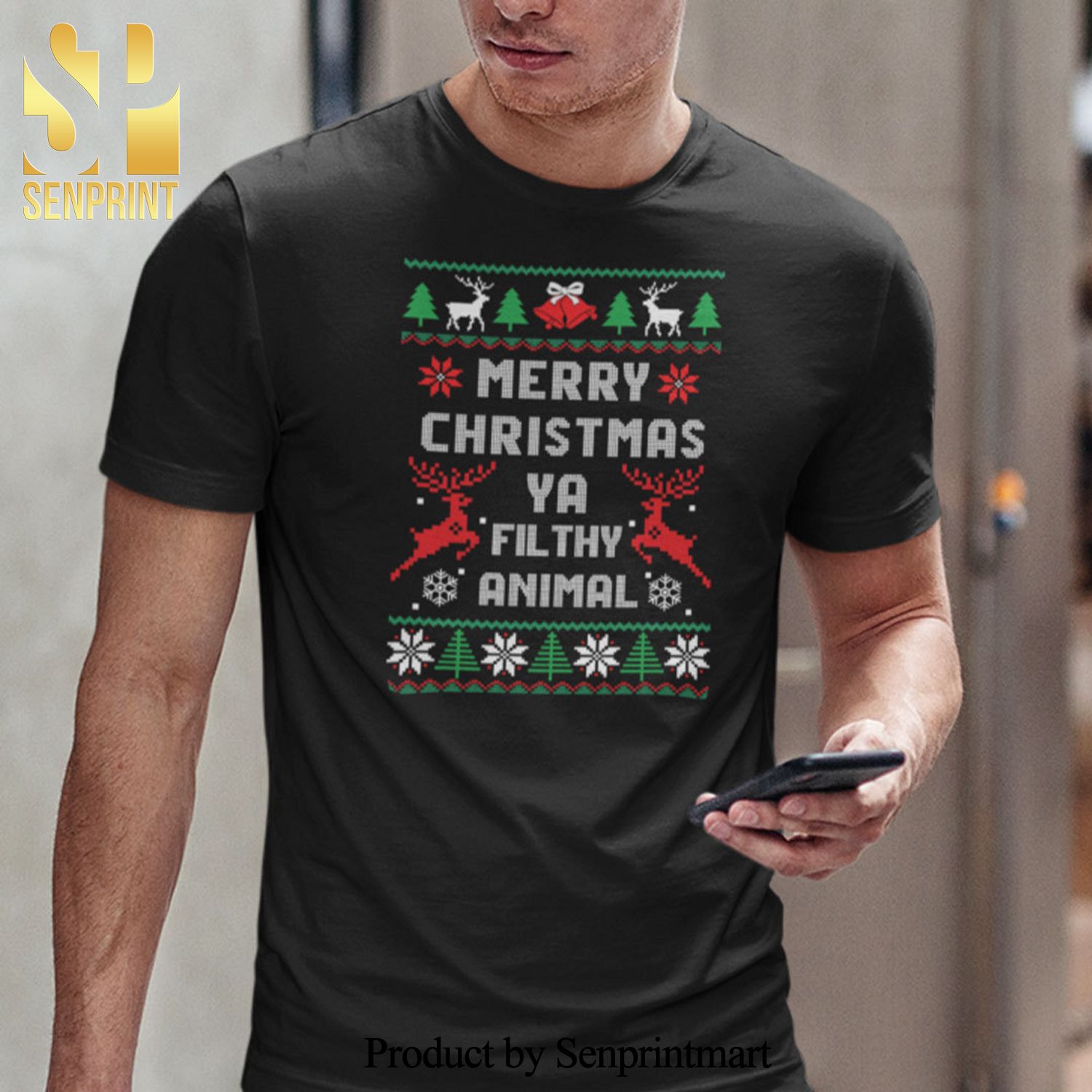Merry Christmas Ya Filthy Animal Christmas Gifts Shirt Ugly Christmas