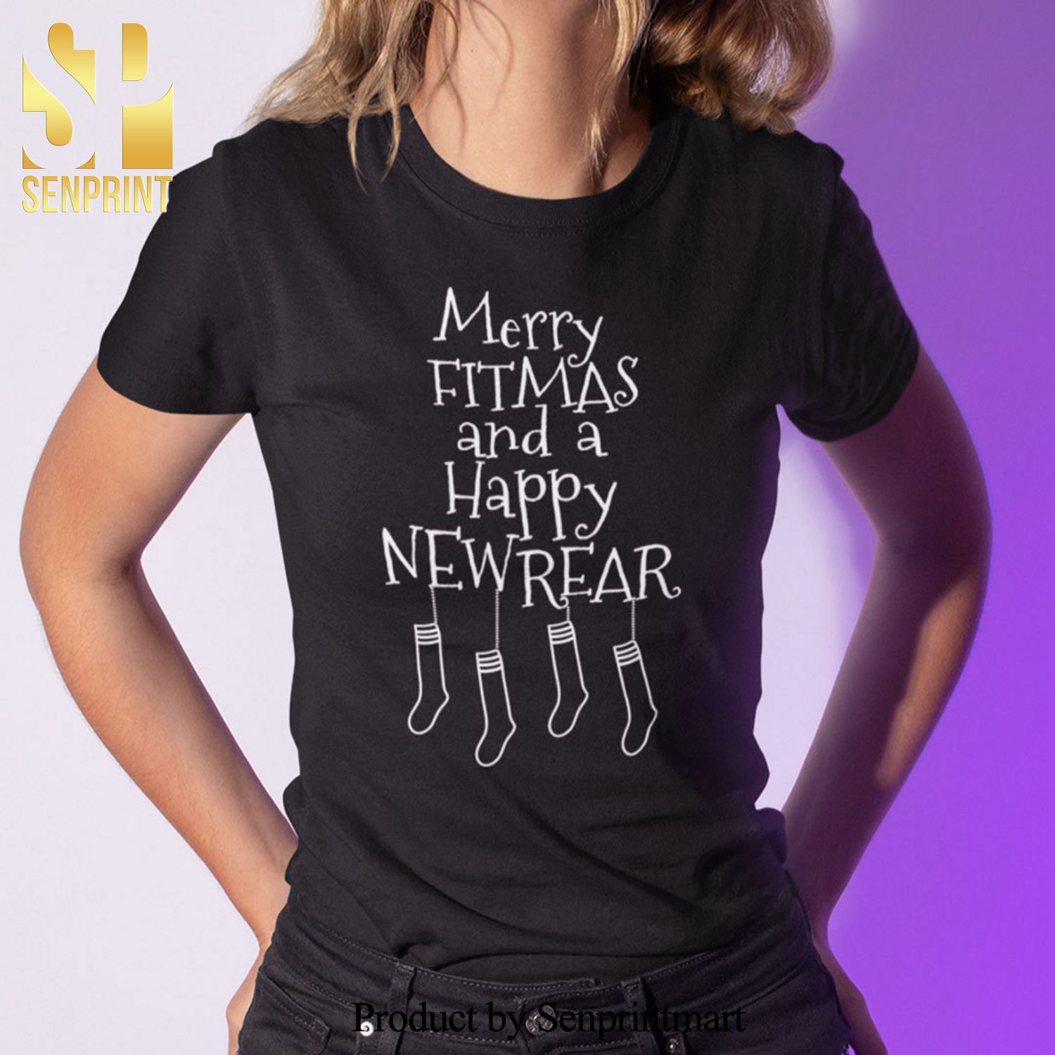 Merry Fitmas and Happy A New Rear Christmas Gifts Shirt