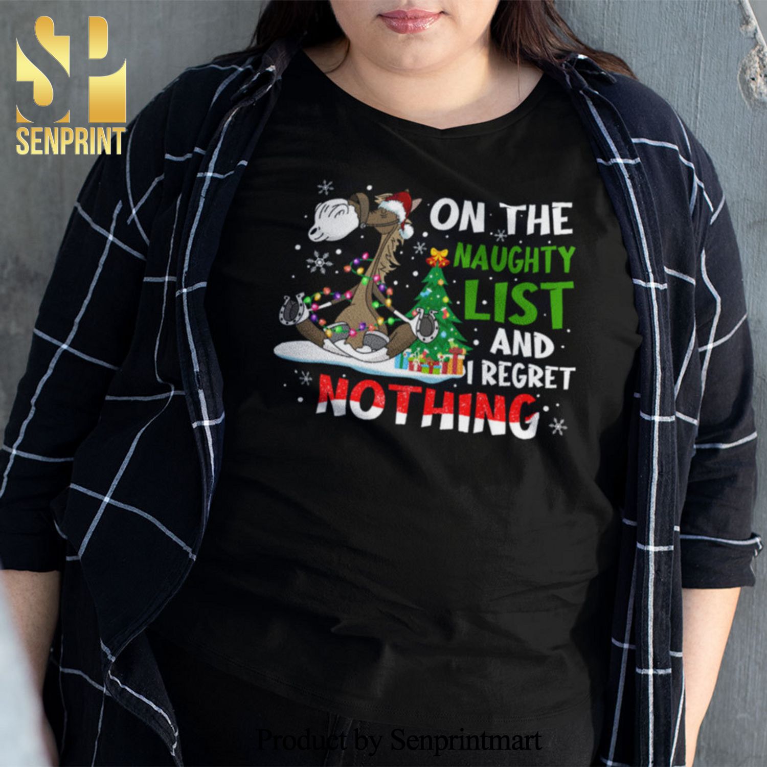 On The Naughty List And I Regret Nothing Christmas Gifts Shirt