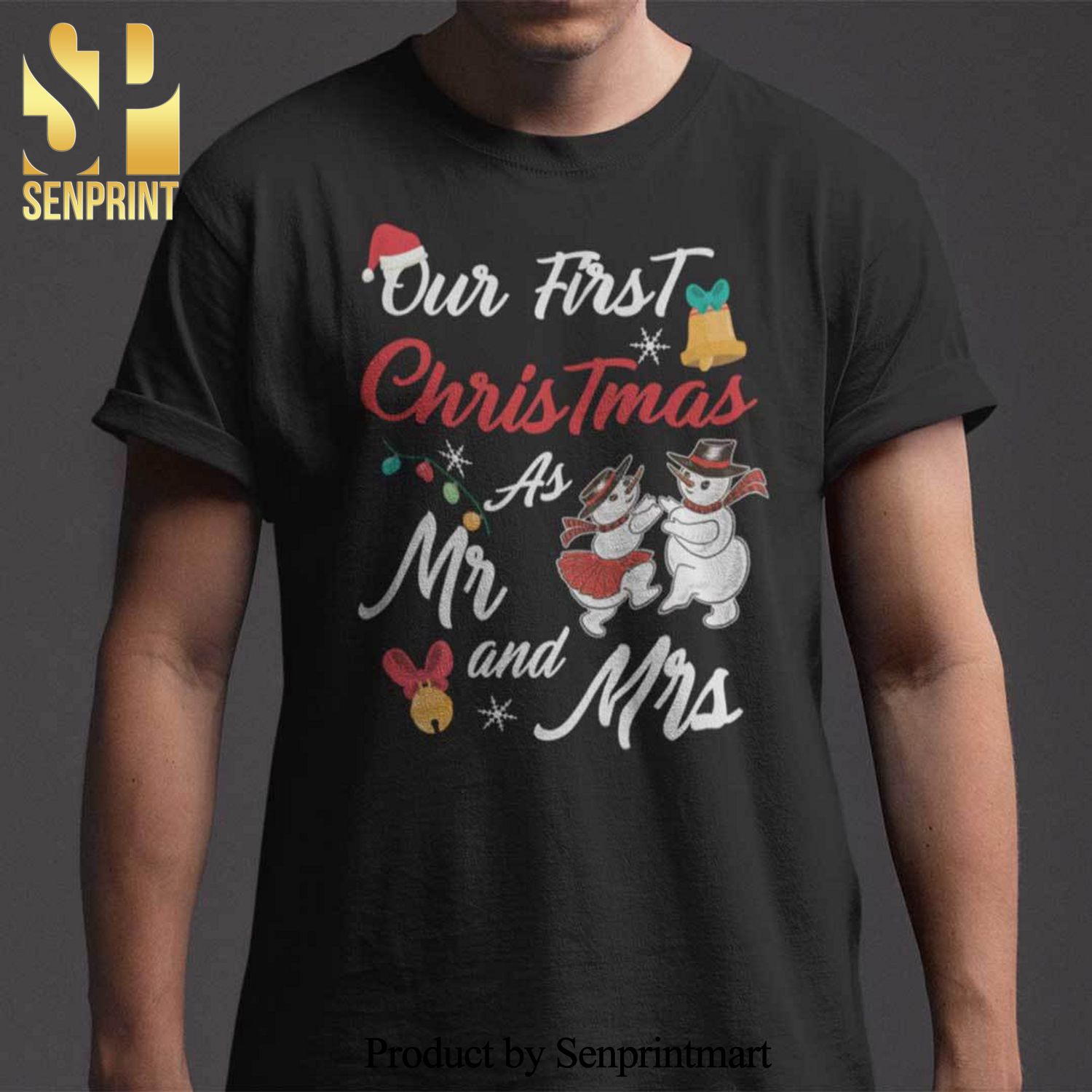 Our FirsAs Mr And Mrs Christmas Gifts Shirt Newlyweds Gift