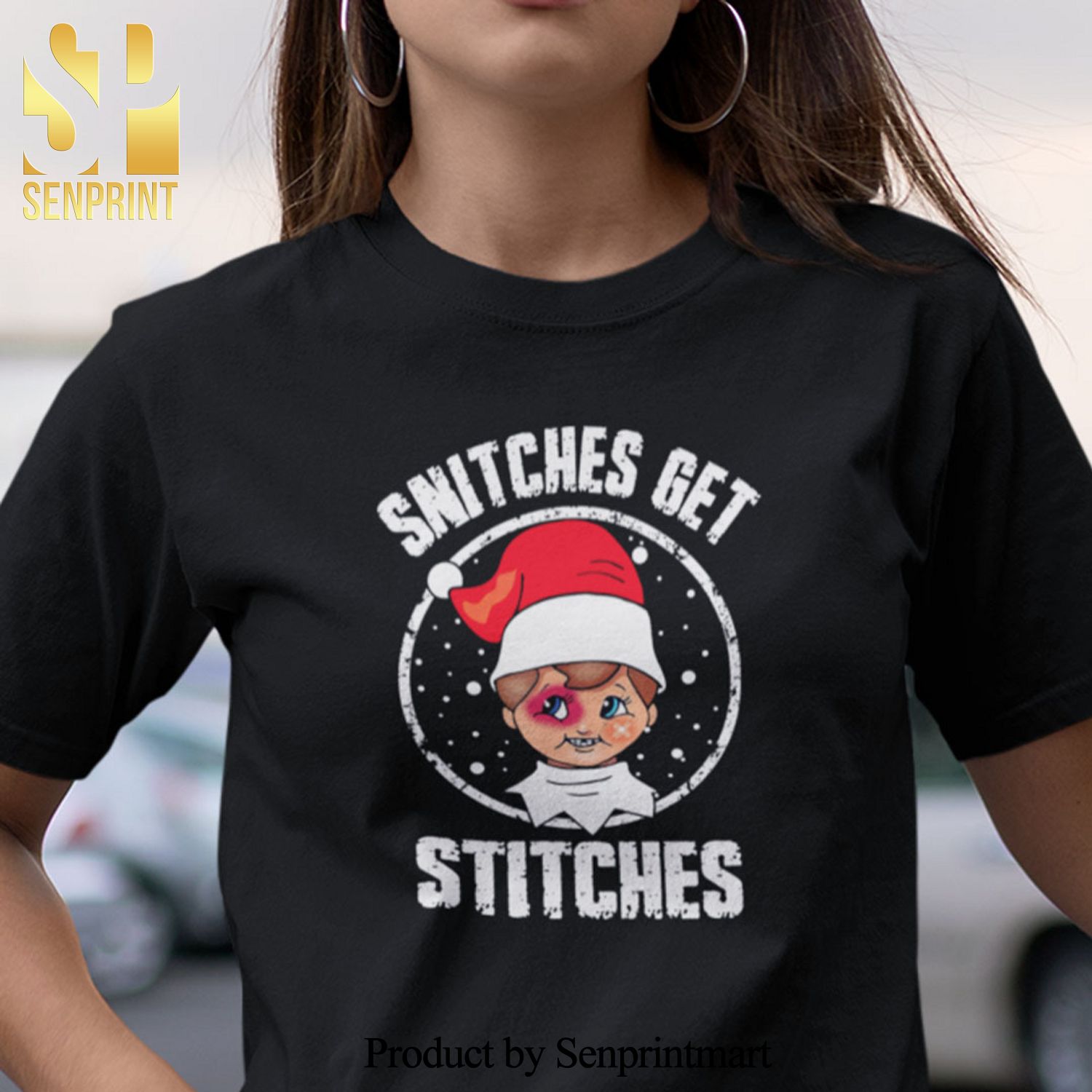 Snitches Get Stitches Elf Christmas Gifts ShirGifts Shirt