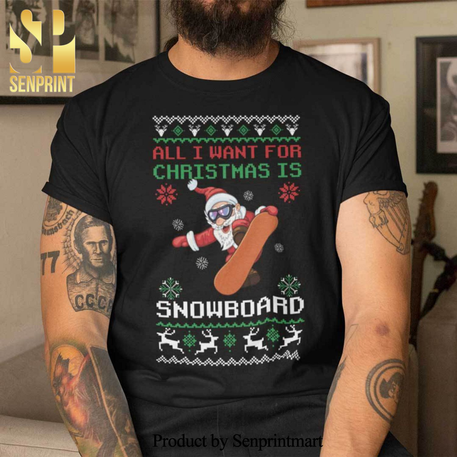 Snowboard Christmas Gifts Shirt Ugly Christmas Gifts Shirt