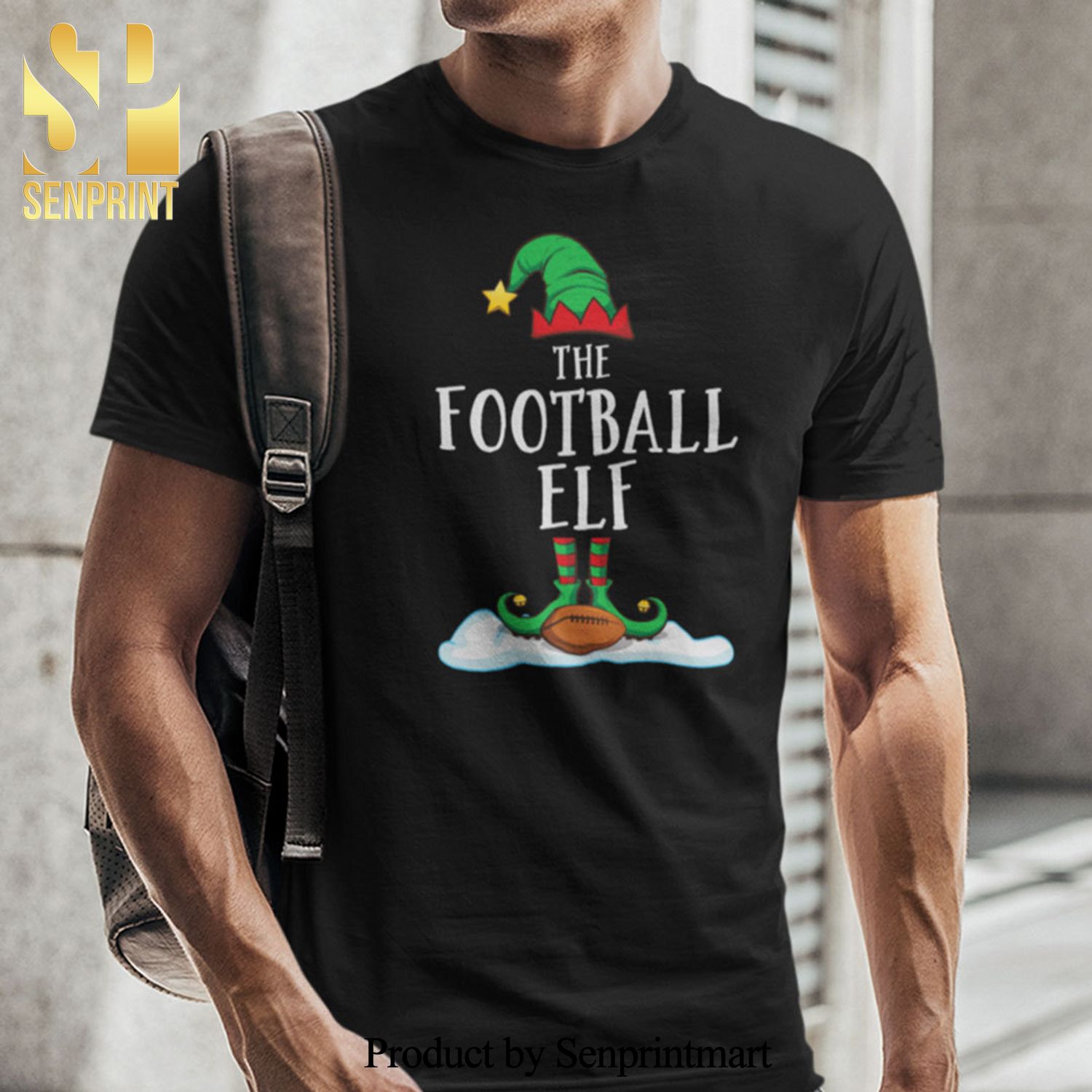 The Football Elf Christmas Gifts Shirt Xmas Gift Family Group Elf Christmas