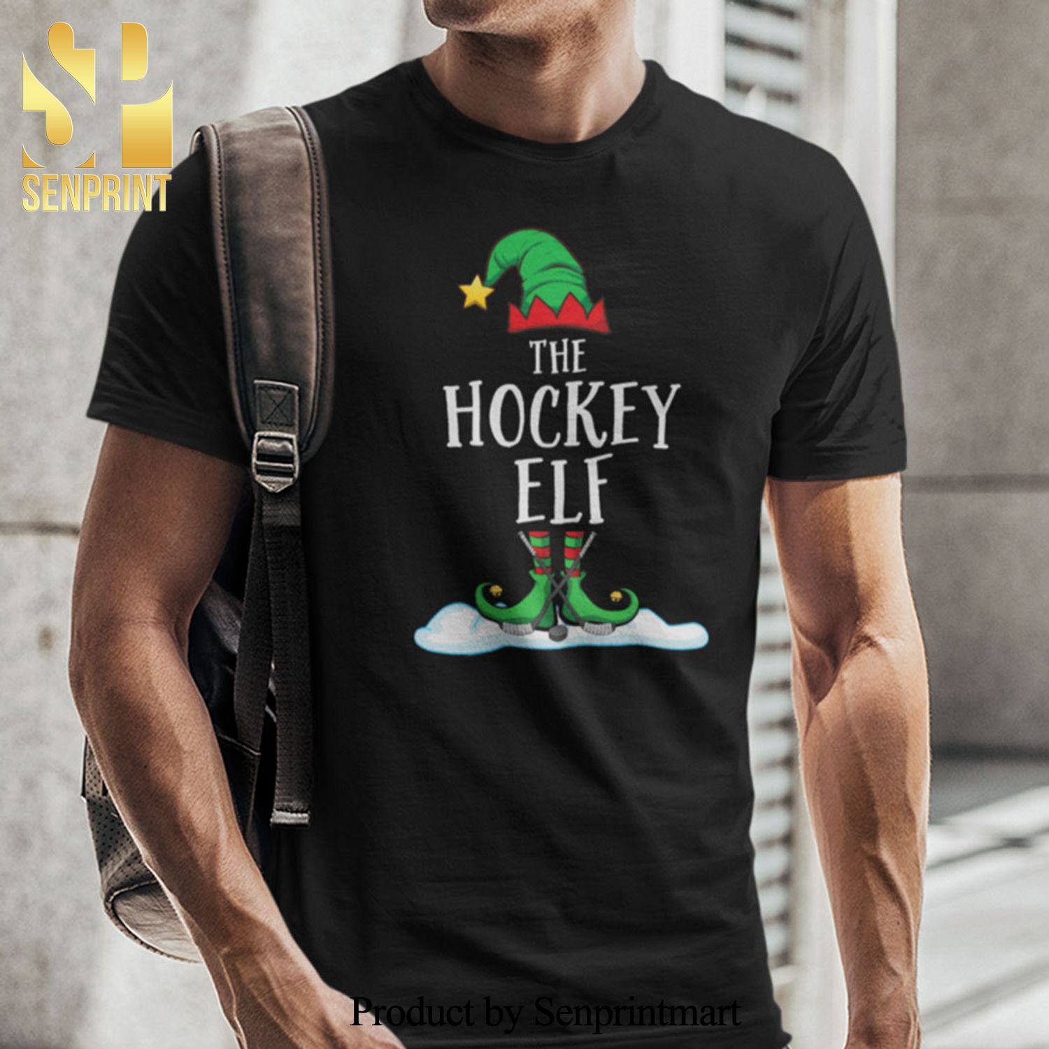 The Hockey Elf Christmas Gifts Shirt Xmas Gift Family Group Elf Christmas