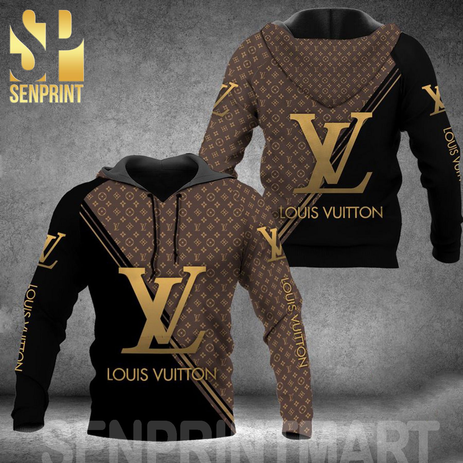 Louis Vuitton Classic Symbol Pattern New Version Full Printed Shirt