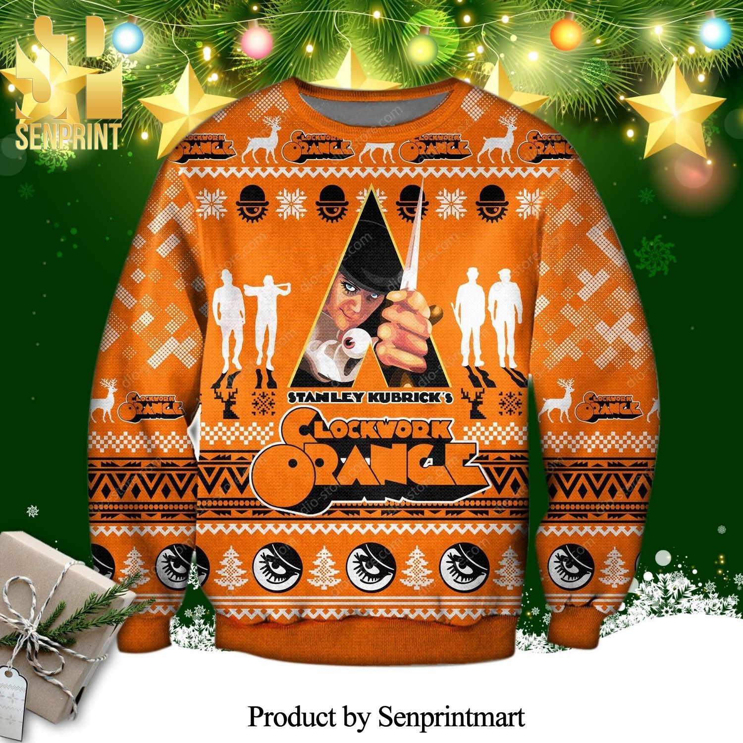 A Clockwork Orange Knitted Ugly Christmas Sweater