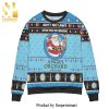 Ain’t No Laws When You’re Drinking Bacardi With Claus Knitted Ugly Christmas Sweater – Black Yellow