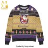 Ain’t No Laws When You’re Drinking Crown Royal With Claus Knitted Ugly Christmas Sweater – Purple