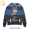 Ain’t No Laws When You’re Drinking Michelob Ultra With Claus Knitted Ugly Christmas Sweater – Black Blue