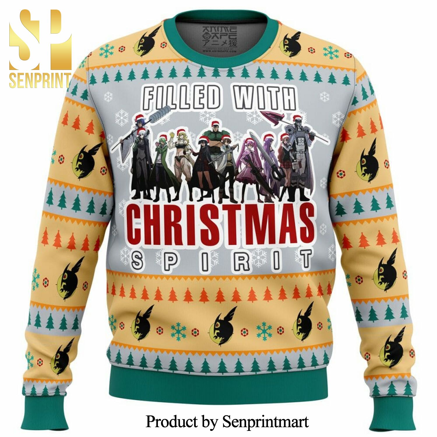 Akame Ga Kill Night Raid Knitted Ugly Christmas Sweater