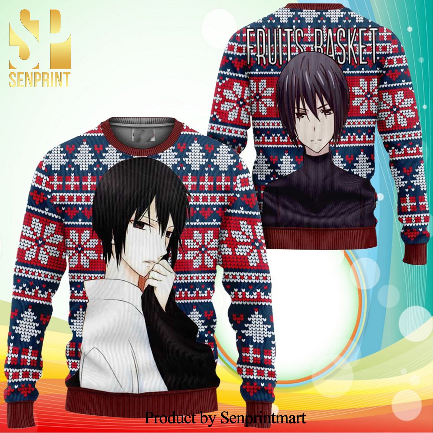 Akito Sohma Fruits Basket Anime Knitted Ugly Christmas Sweater