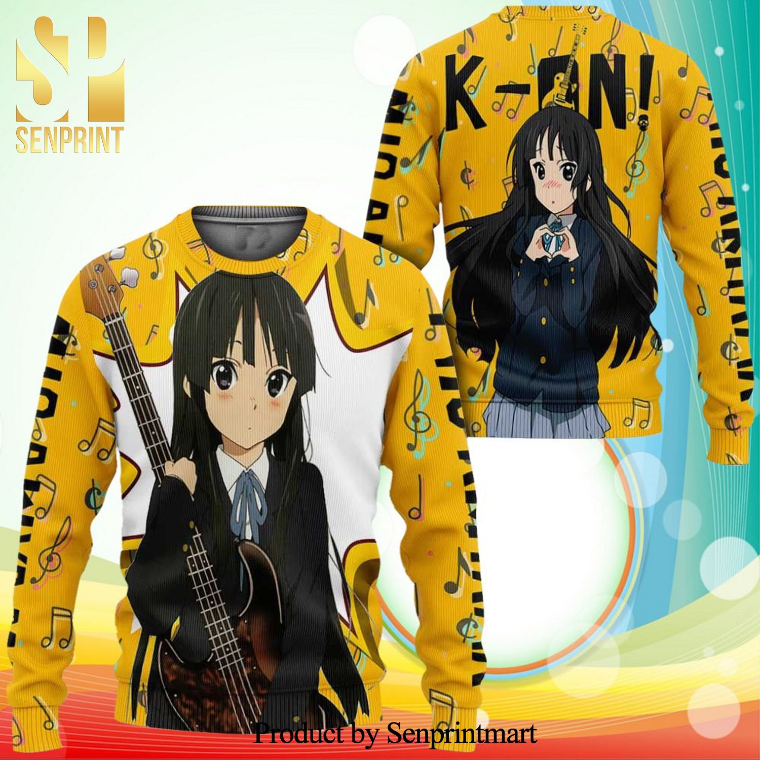 Akiyama Mio K-On Anime Knitted Ugly Christmas Sweater