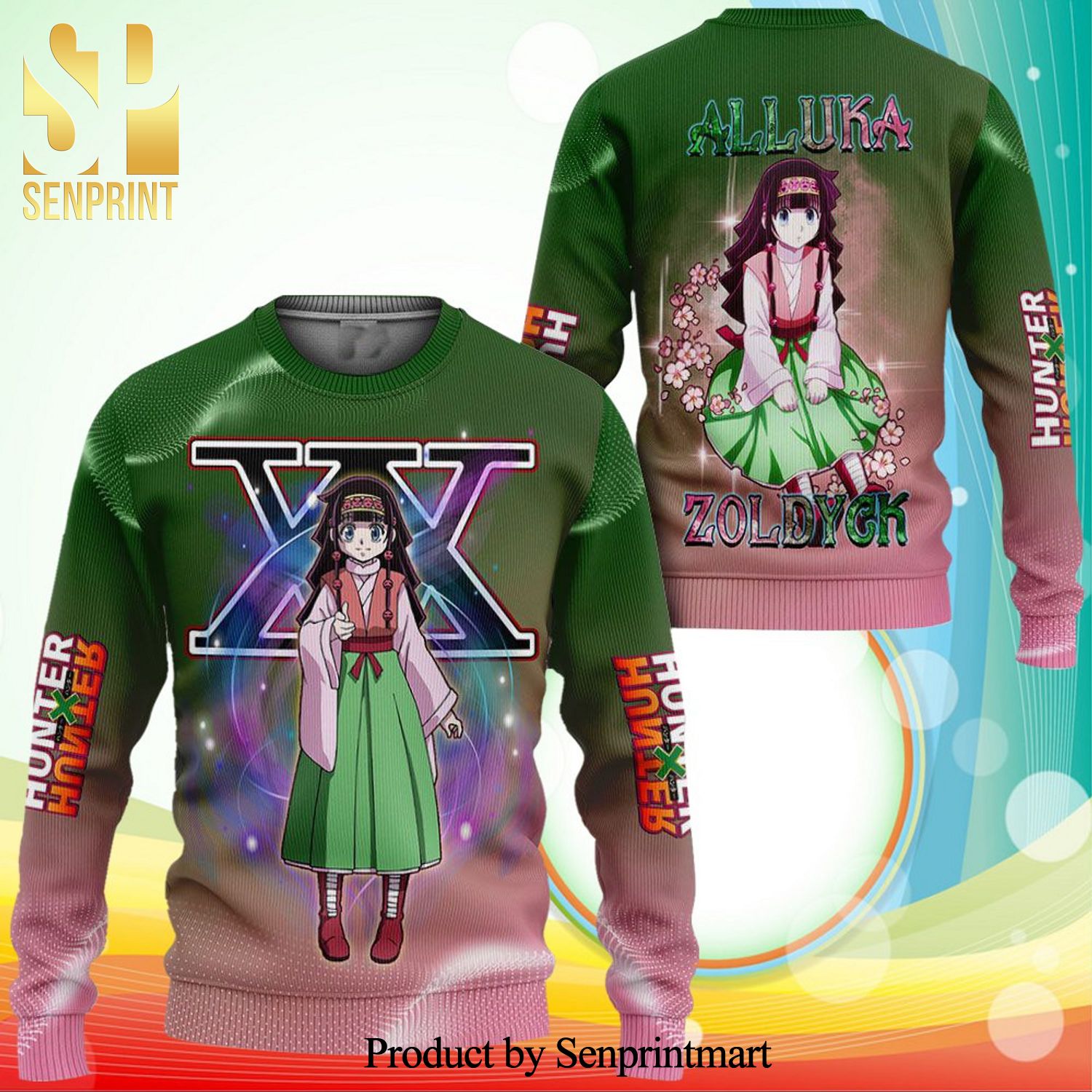 Alluka Zoldyck Hunter X Hunter Anime Knitted Ugly Christmas Sweater