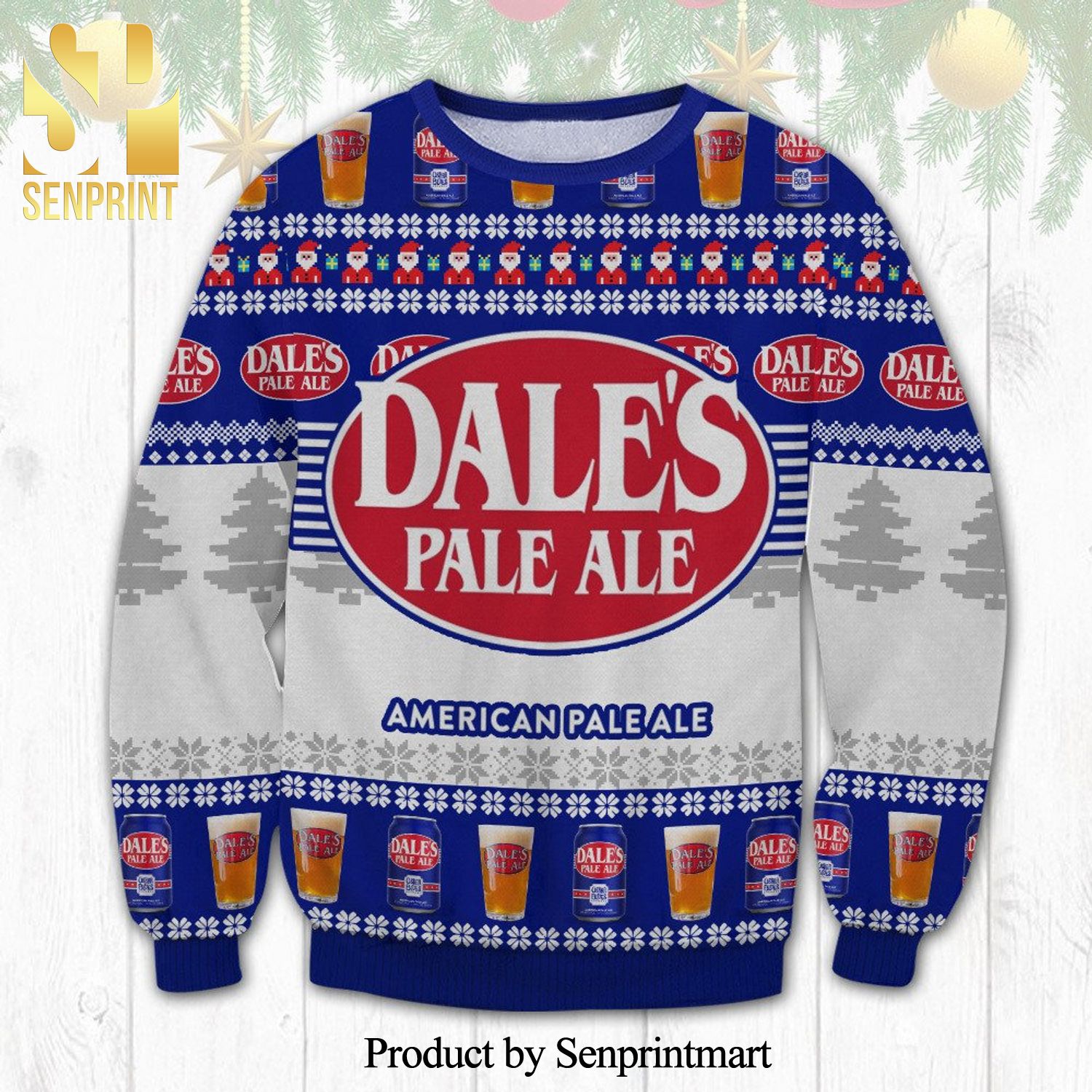 American Dale’s Pale Ale Beer Oskar Blues Brewery Knitted Ugly Christmas Sweater