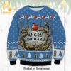 Angry Orchard Reinbeer Knitted Ugly Christmas Sweater