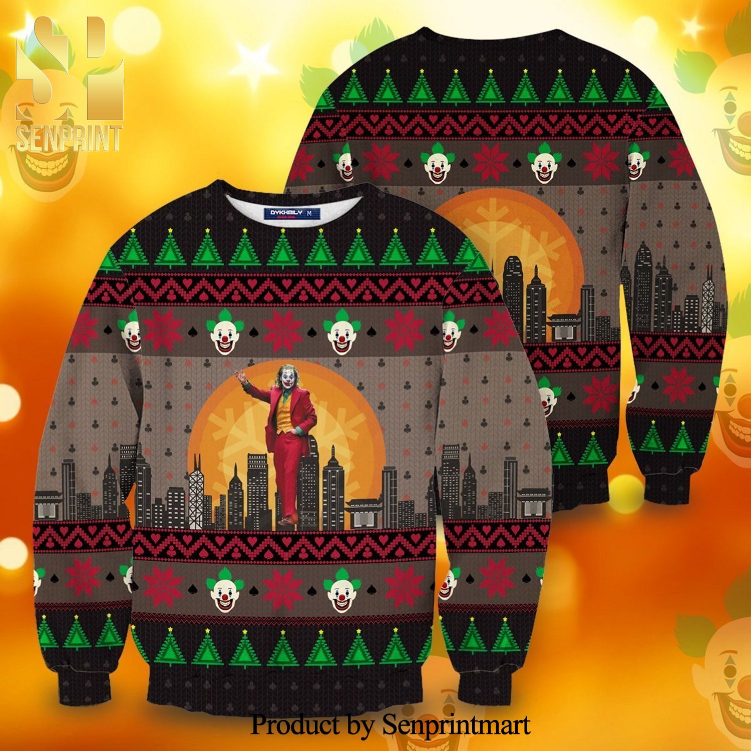 Arthur Fleck Joker DC Knitted Ugly Christmas Sweater