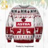 Astra Beer Knitted Ugly Christmas Sweater – White