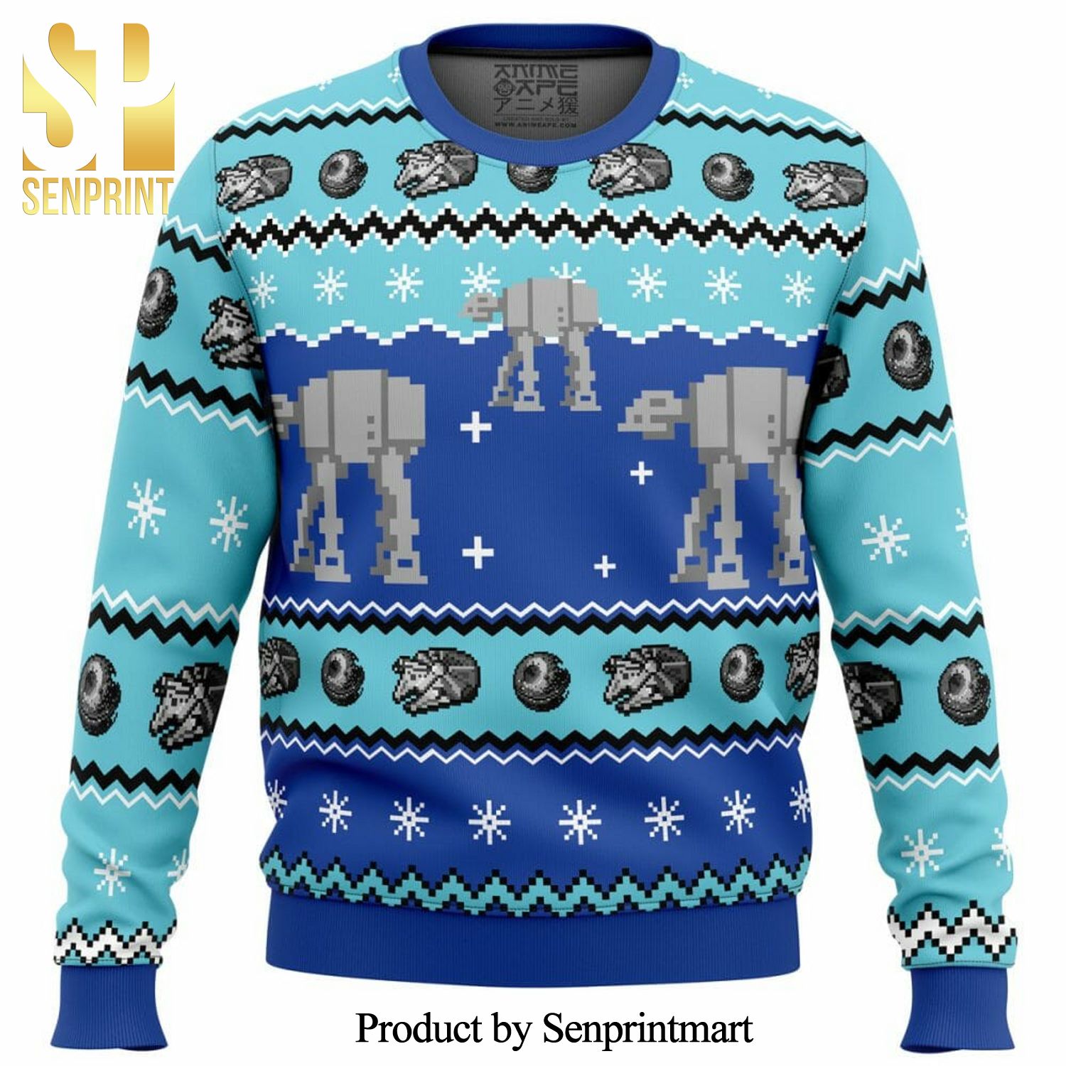 At-At Walker Star Wars Knitted Ugly Christmas Sweater