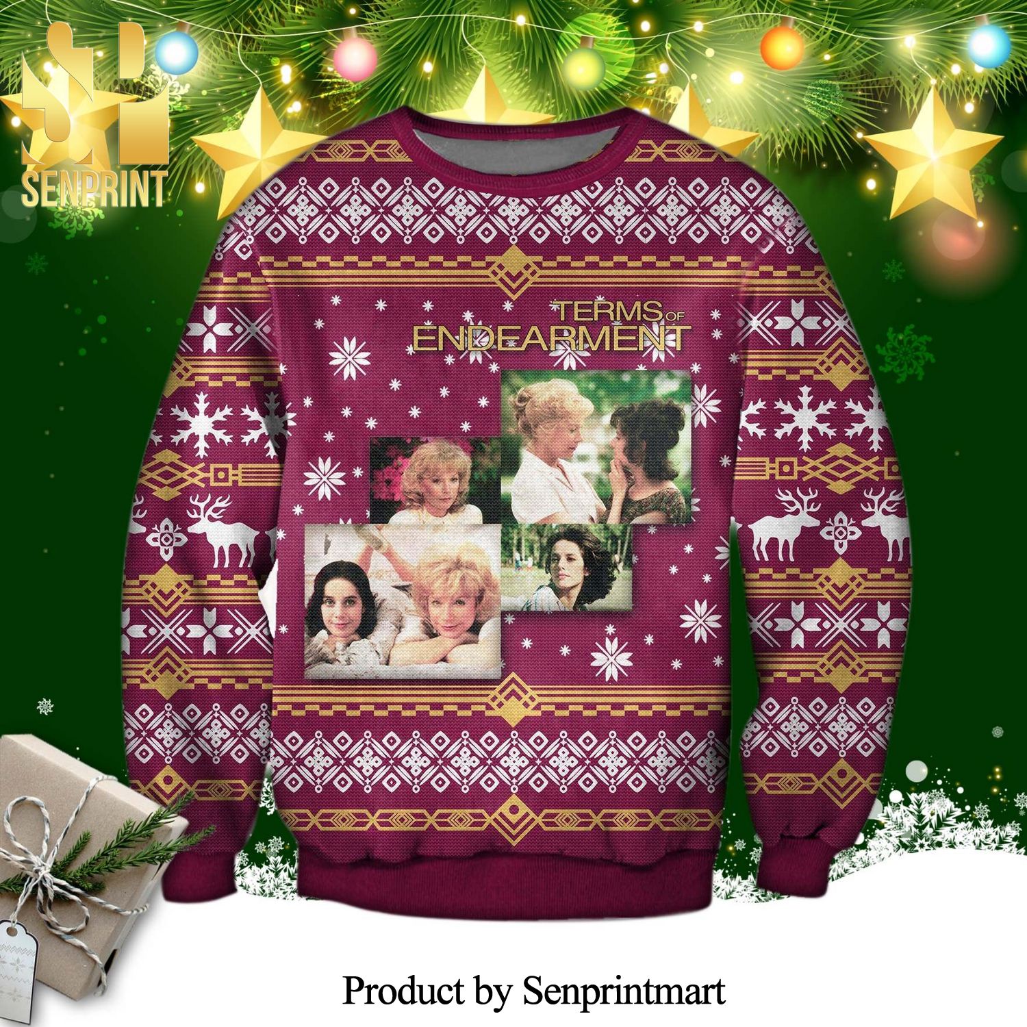 Aurora Greenway Emma Greenway Horton Terms Of Endearment Knitted Ugly Christmas Sweater