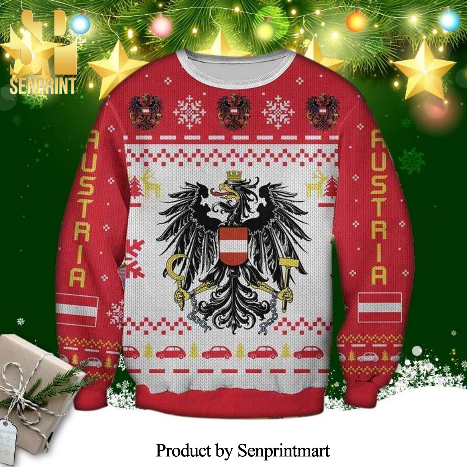 Austria Knitted Ugly Christmas Sweater