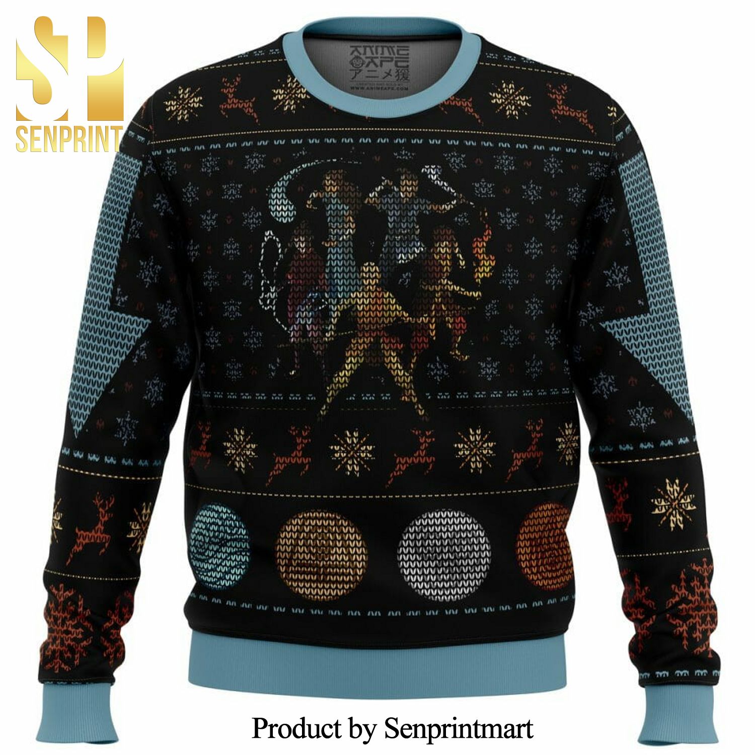 Avatar The Last Airbender Characters Manga Anime Knitted Ugly Christmas Sweater