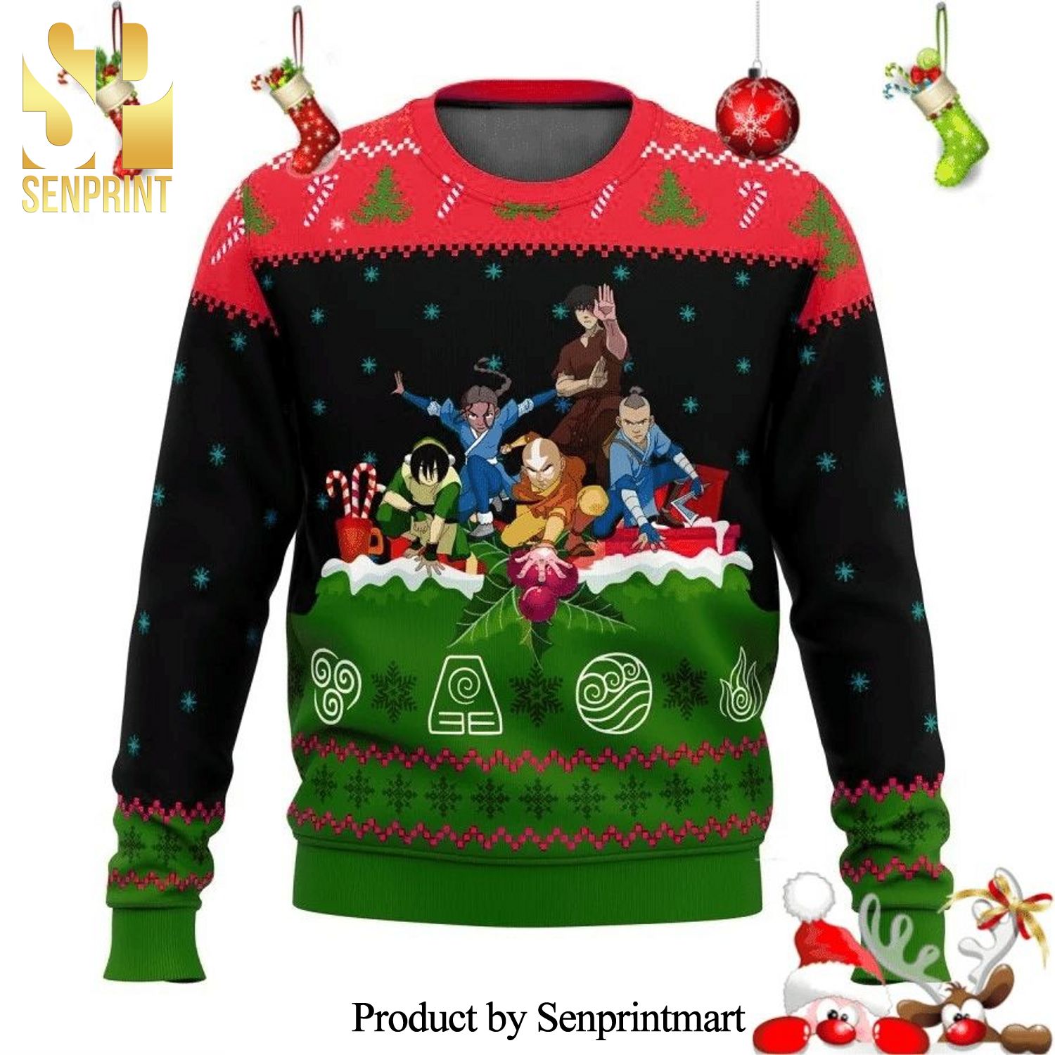 Avatar The Last Airbender Knitted Ugly Christmas Sweater – BF31