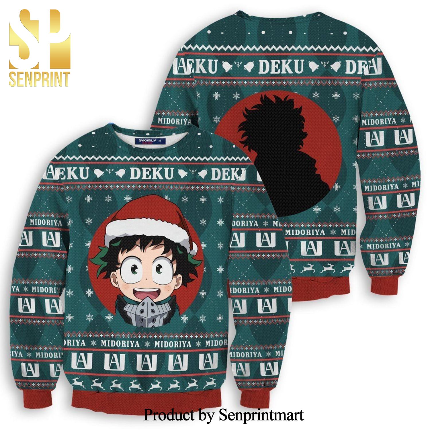 Baby Deku Izuku Midoriya My Hero Academia Manga Anime Knitted Ugly Christmas Sweater