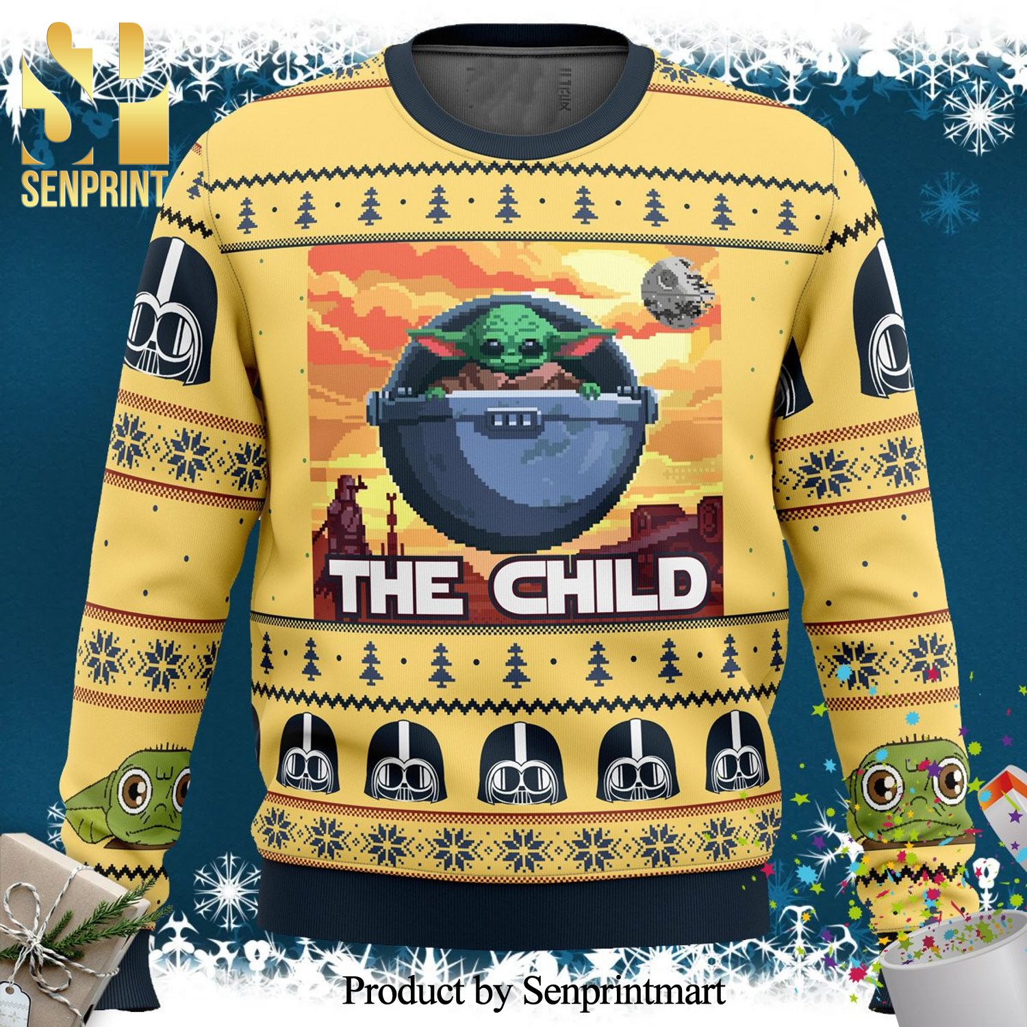 Baby Yoda the Child Mandalorian Star Wars Ugly Christmas Sweater