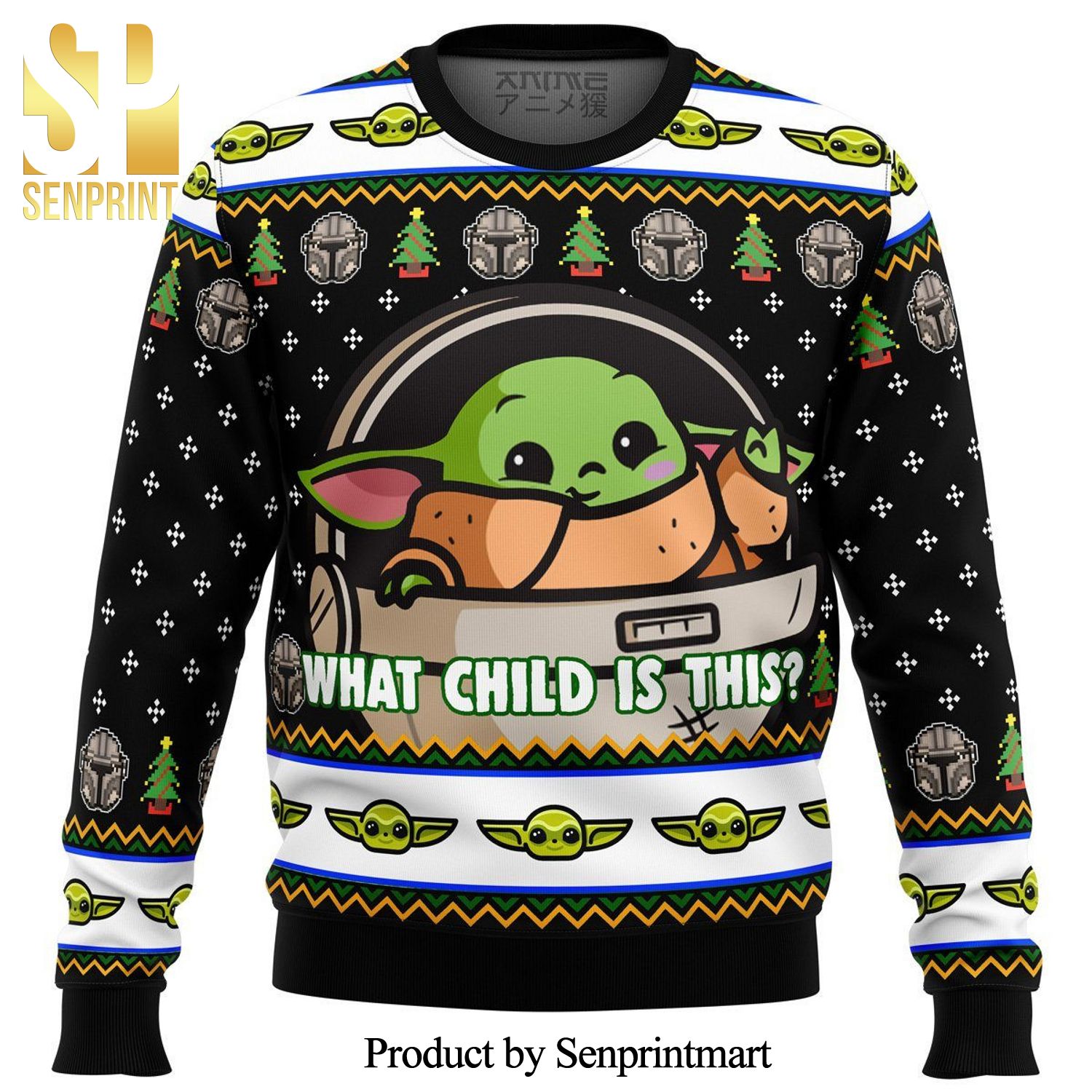 Baby Yoda What Child Is This Mandalorian Star Wars Street Style Ugly Christmas Sweater