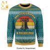 Back To The Future Pixel Car Knitted Ugly Christmas Sweater