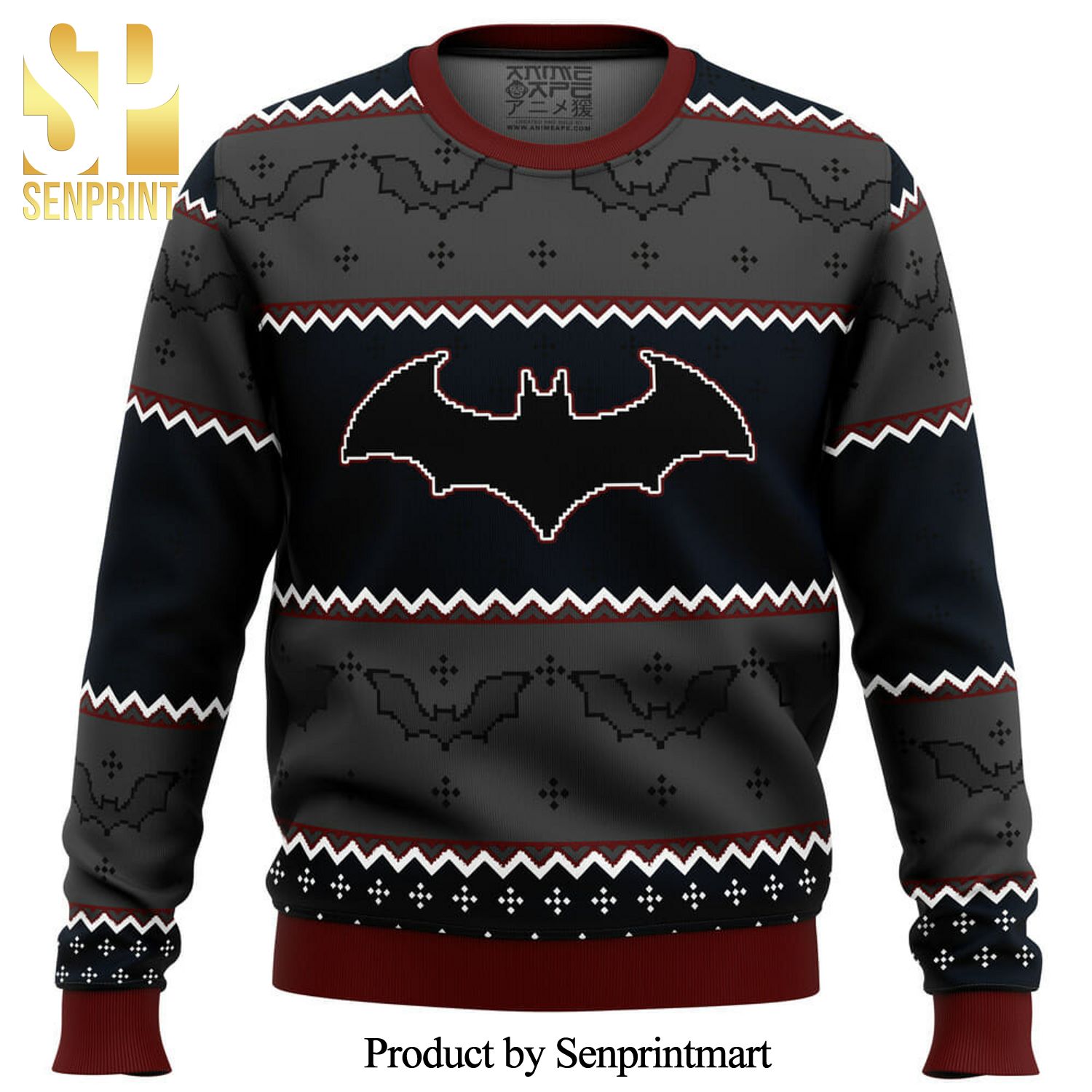 Batman Dark Logo Knitted Ugly Christmas Sweater