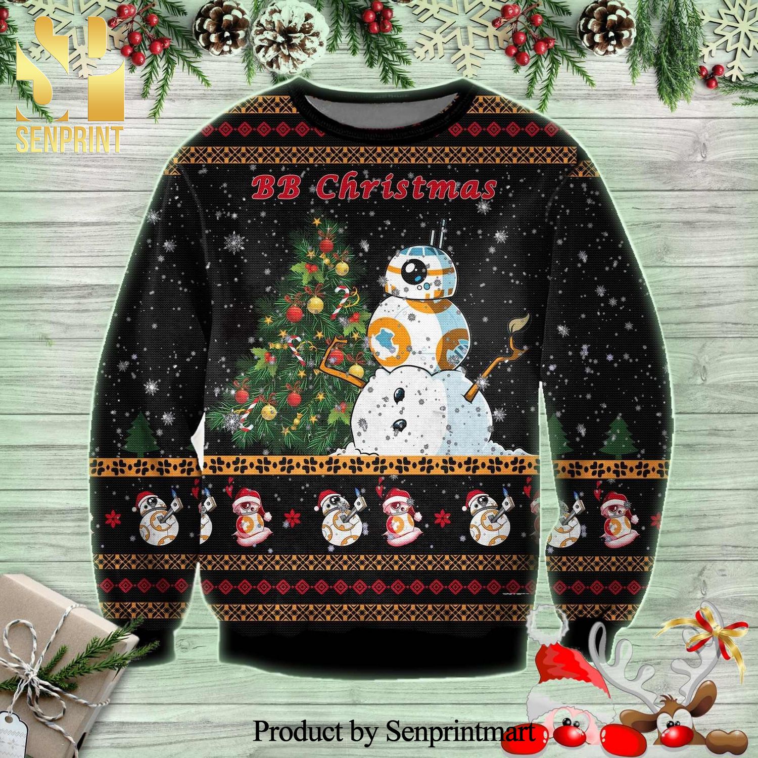 Bb-8 Star Wars Knitted Ugly Christmas Sweater