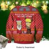 Bebe It’s Cold Outside Schitt’s Creek Reindeer And Snowflake Wool Knitted Ugly Christmas Sweater – Red