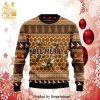 Bebe It’s Cold Outside Schitt’s Creek Reindeer And Snowflake Pattern Knitted Ugly Christmas Sweater – Red