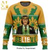 Believe Knitted Ugly Christmas Sweater