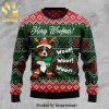 Bernese Mountain Dog Snow Knitted Ugly Christmas Sweater