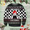 Best Pucking Christmas Ever Jesus And Santa Claus Knitted Ugly Christmas Sweater