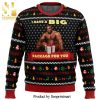 Bigfoot Camping Knitted Ugly Christmas Sweater