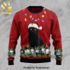 Black Cat Be Jolly Knitted Ugly Christmas Sweater