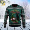 Black Cat Christmas Tree Knitted Ugly Christmas Sweater