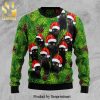 Black Cat Coffee Knitted Ugly Christmas Sweater